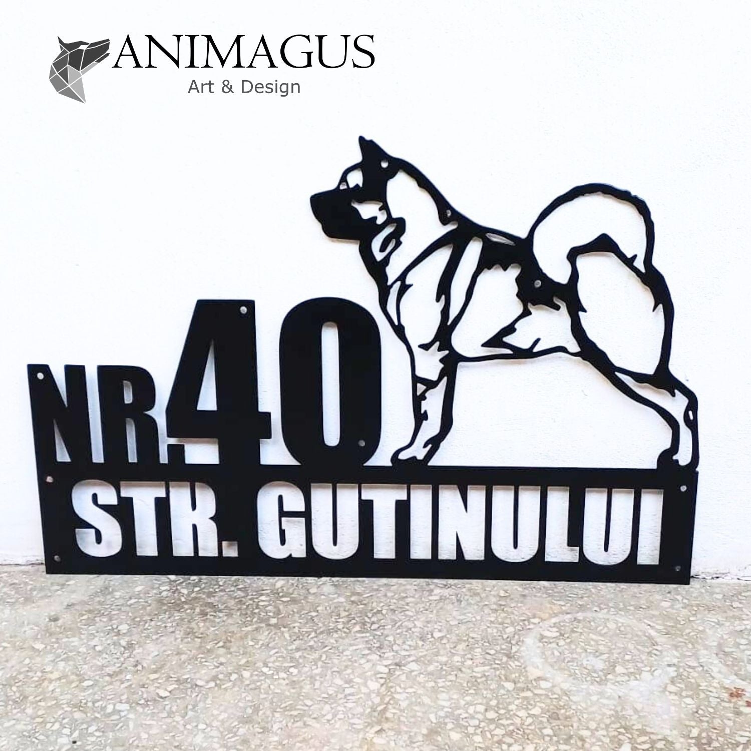 Akita American - Placa Decorativa Personalizata