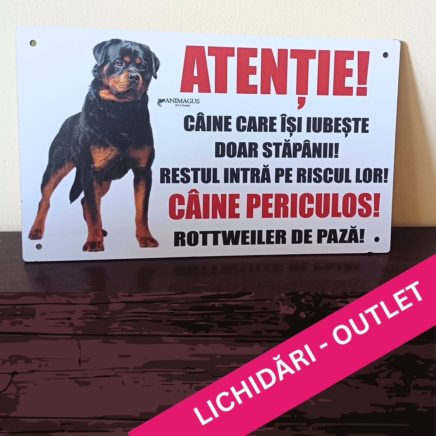 Placa Avertizare - Rottweiler - model 2