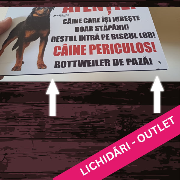 Placa Avertizare - Rottweiler - model 2