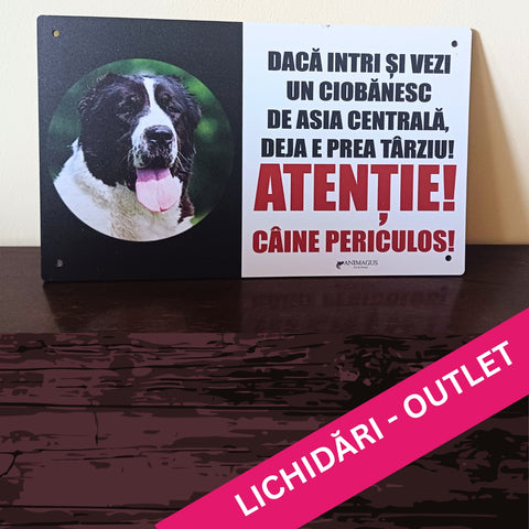 Placa Avertizare - Ciobanesc de Asia Centrala - model 1