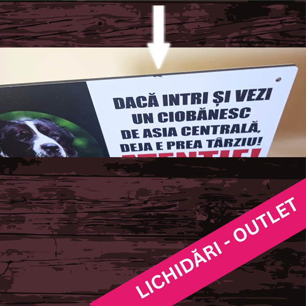 Placa Avertizare - Ciobanesc de Asia Centrala - model 1