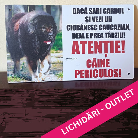 Placa Avertizare - Ciobanesc Caucazian - model 1