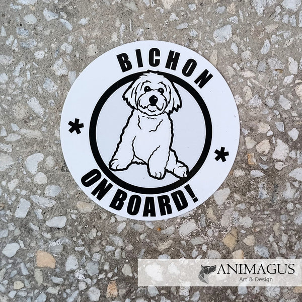 Bichon Sticker Auto