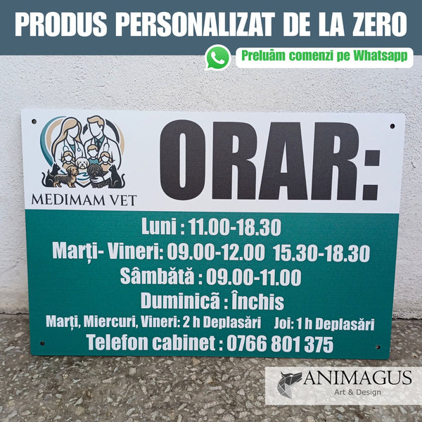 Placa - Orar Firme si Cabinete