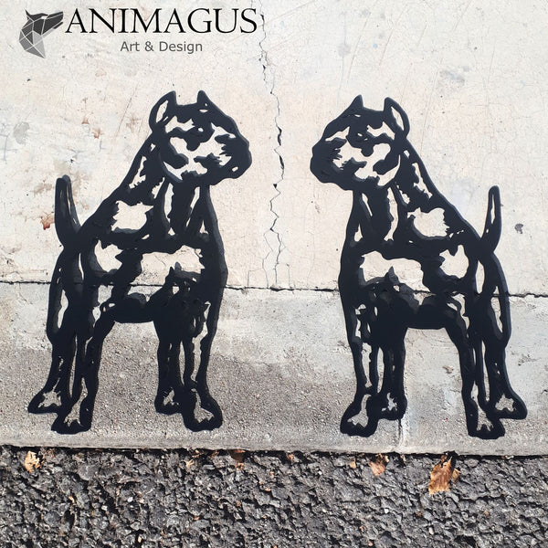 Amstaff / Pitbull - Placa Metalica Decorativa