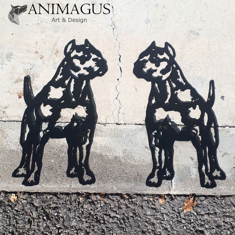 Amstaff / Pitbull - Placa Metalica Decorativa