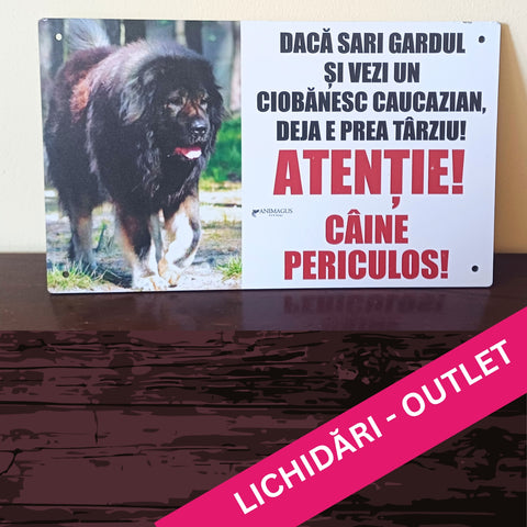 Placa Avertizare - Ciobanesc Caucazian - model 2