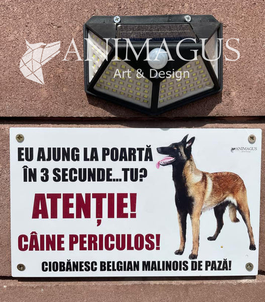 Placa Avertizare Malinois - Eu ajung