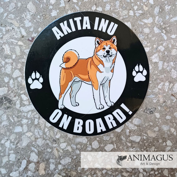 Akita Inu + American Sticker Auto