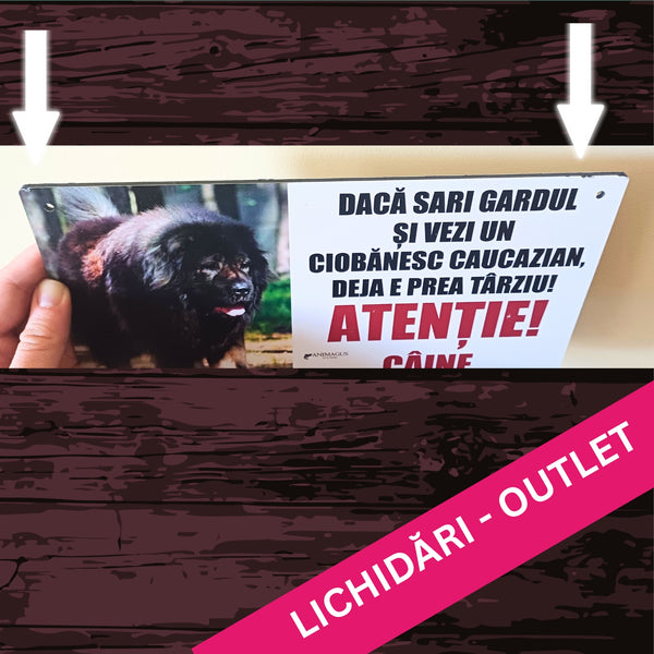 Placa Avertizare - Ciobanesc Caucazian - model 2
