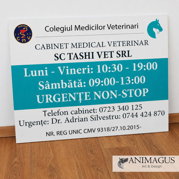 Placa pentru Cabinet Veterinar