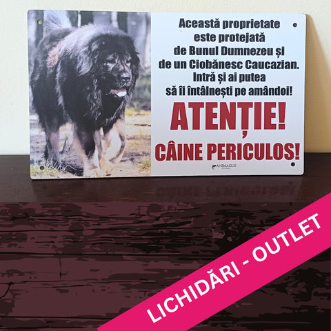 Placa Avertizare - Ciobanesc Caucazian - model 4