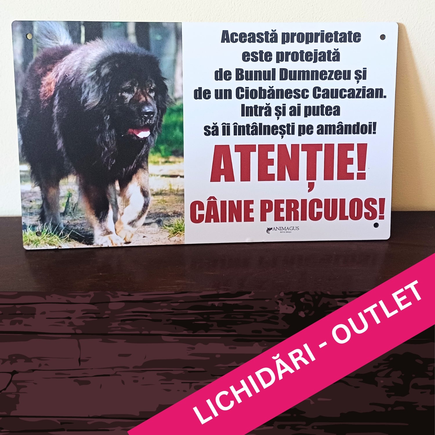 Placa Avertizare - Ciobanesc Caucazian - model 5