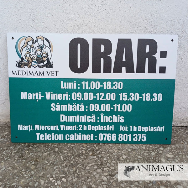 Placa - Orar Firme si Cabinete
