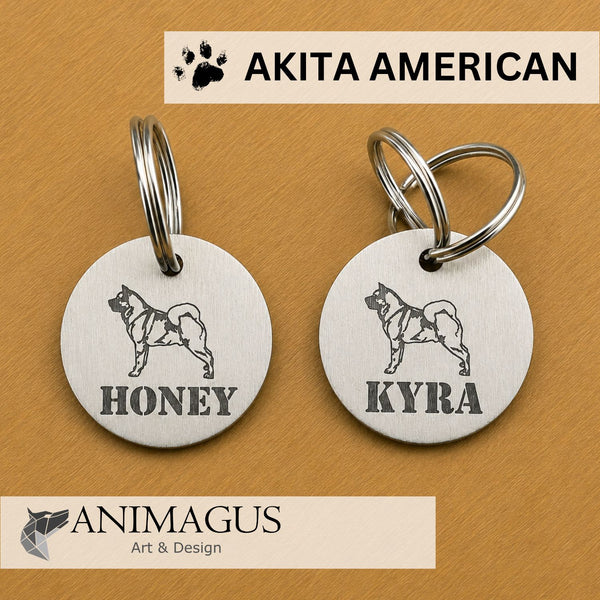 Medalion Personalizat - Akita American