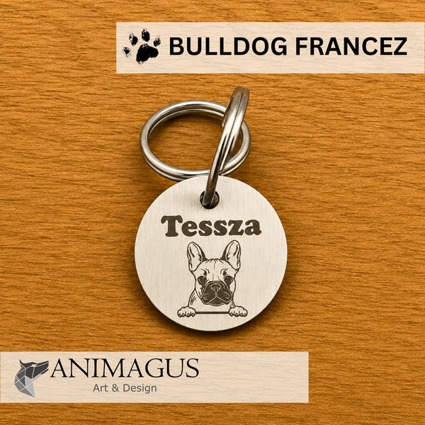 Medalion Personalizat - Bulldog Francez