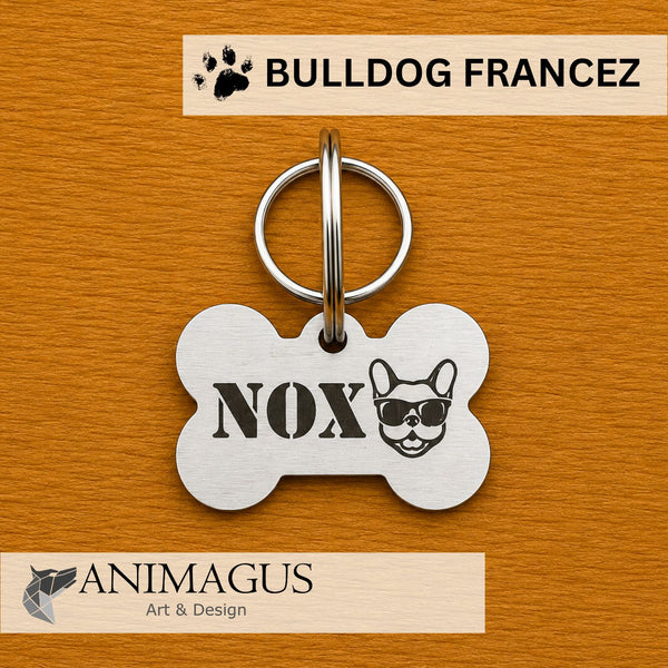 Medalion Personalizat - Bulldog Francez