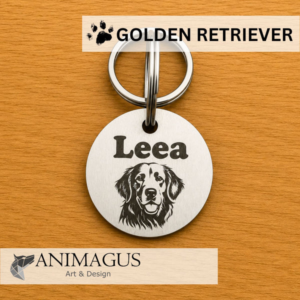 Medalion Personalizat - Golden Retriever