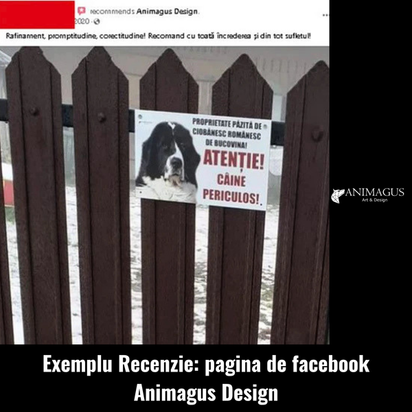 Placa Avertizare Ciobanesc Romanesc de Bucovina - 3 variante