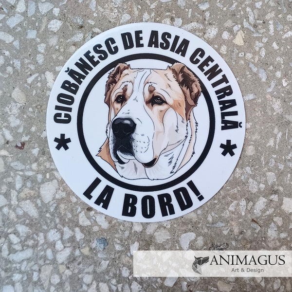 Ciobanesc de Asia Centrala - Sticker Auto