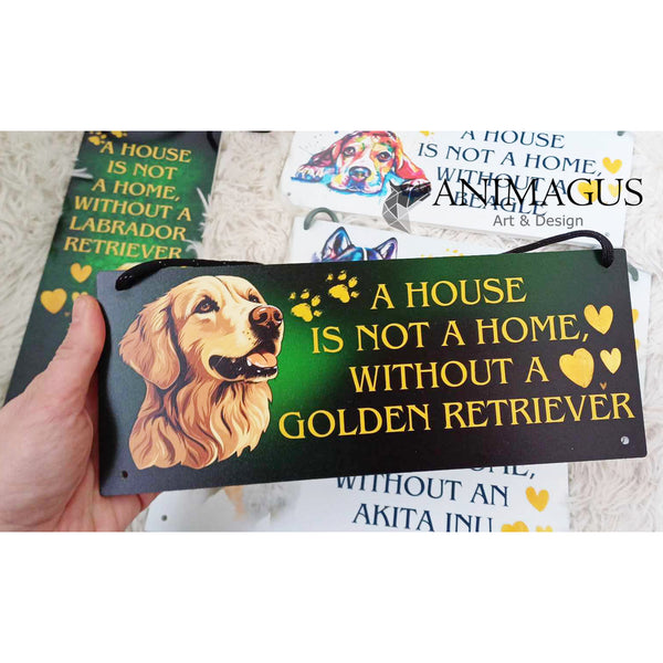 Placa Decorativa - Golden Retriever