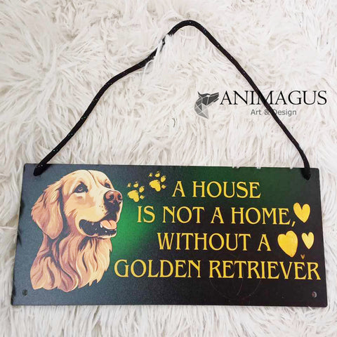 Placa Decorativa - Golden Retriever