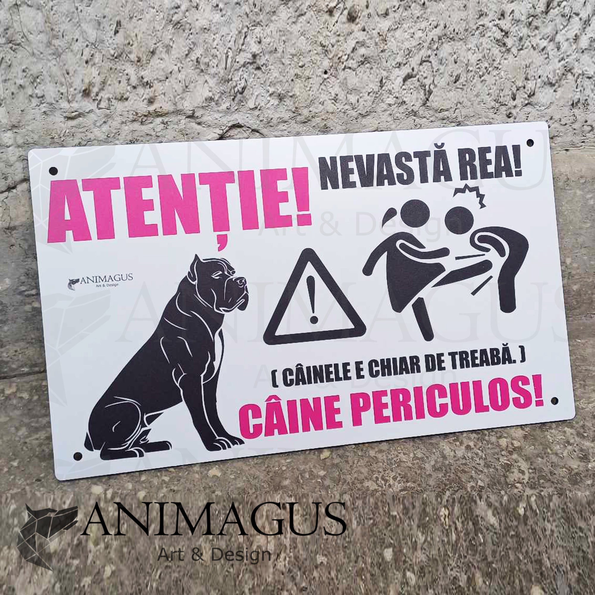 Placa Avertizare Nevasta + Caine - diverse