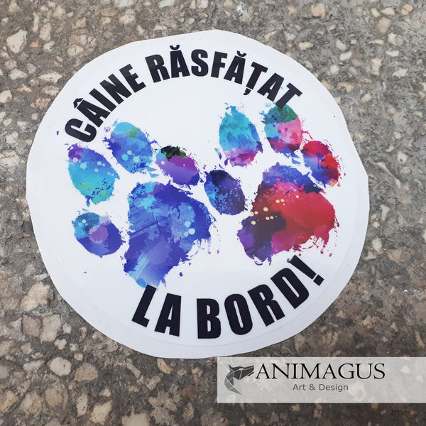 CAINE RASFATAT LA BORD Sticker Auto - diverse modele