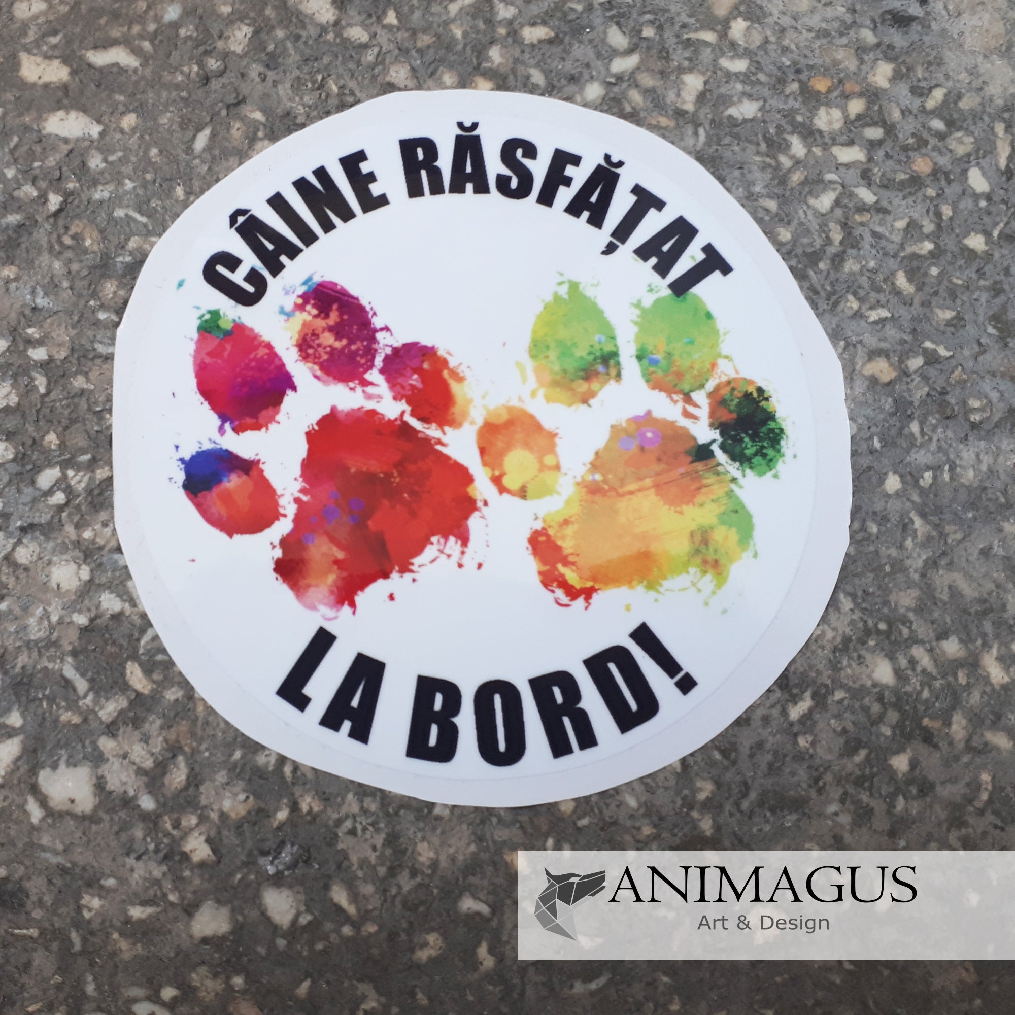 CAINE RASFATAT LA BORD Sticker Auto - diverse modele