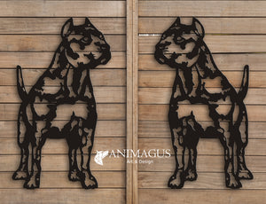 Amstaff / Pitbull - Placa Metalica Decorativa