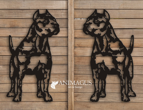 Amstaff / Pitbull - Placa Metalica Decorativa