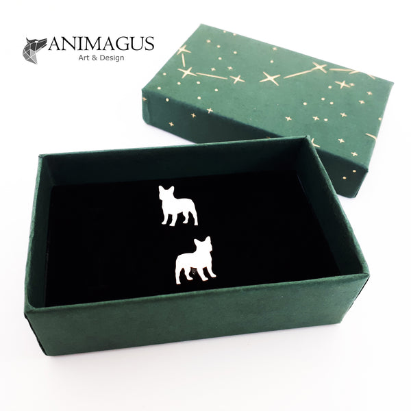 Cercei Bulldog Francez - Argint 925