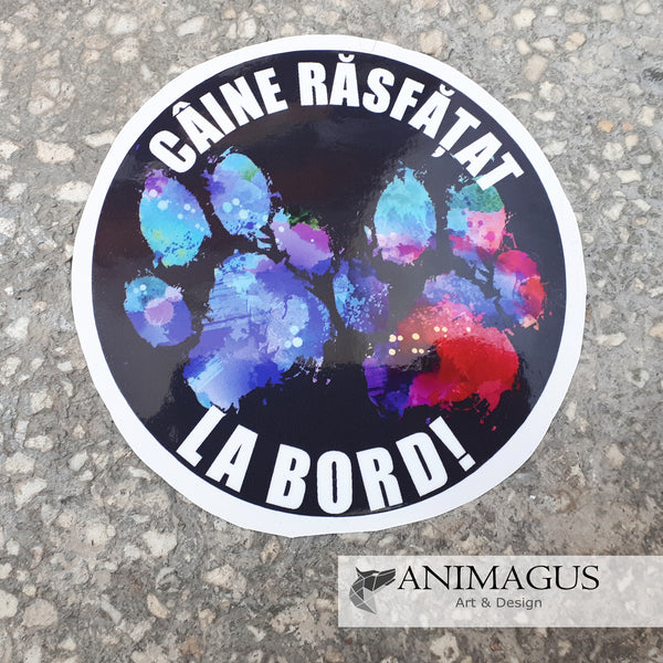 CAINE RASFATAT LA BORD Sticker Auto - diverse modele