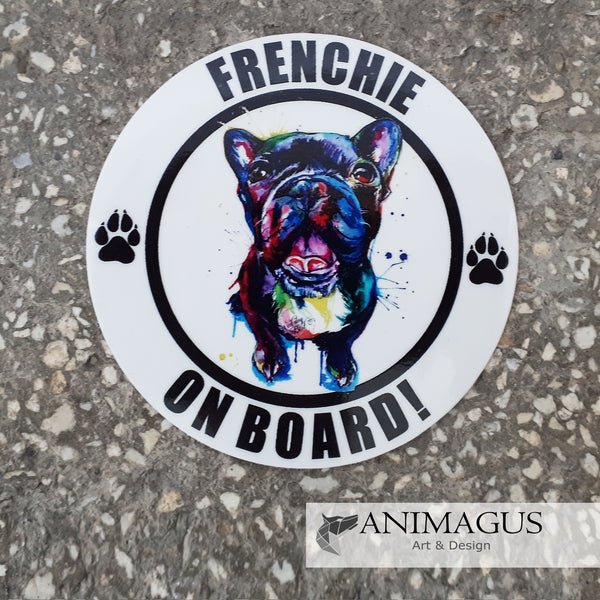 Bulldog Francez Sticker Auto - diverse modele