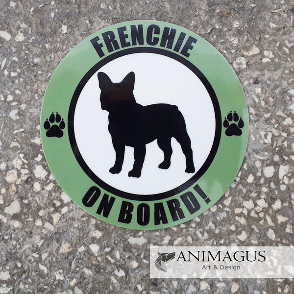 Bulldog Francez Sticker Auto - diverse modele