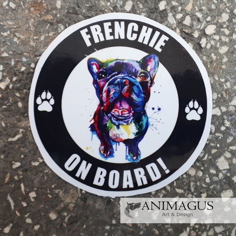 Bulldog Francez Sticker Auto - diverse modele