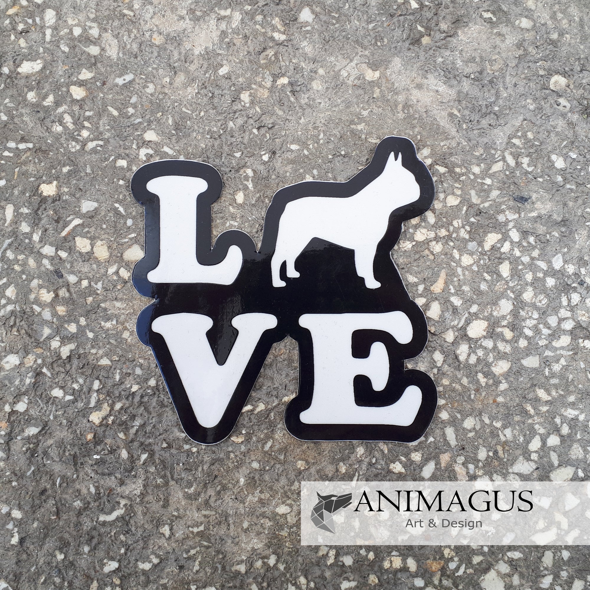 Bulldog Francez Sticker Auto - diverse modele