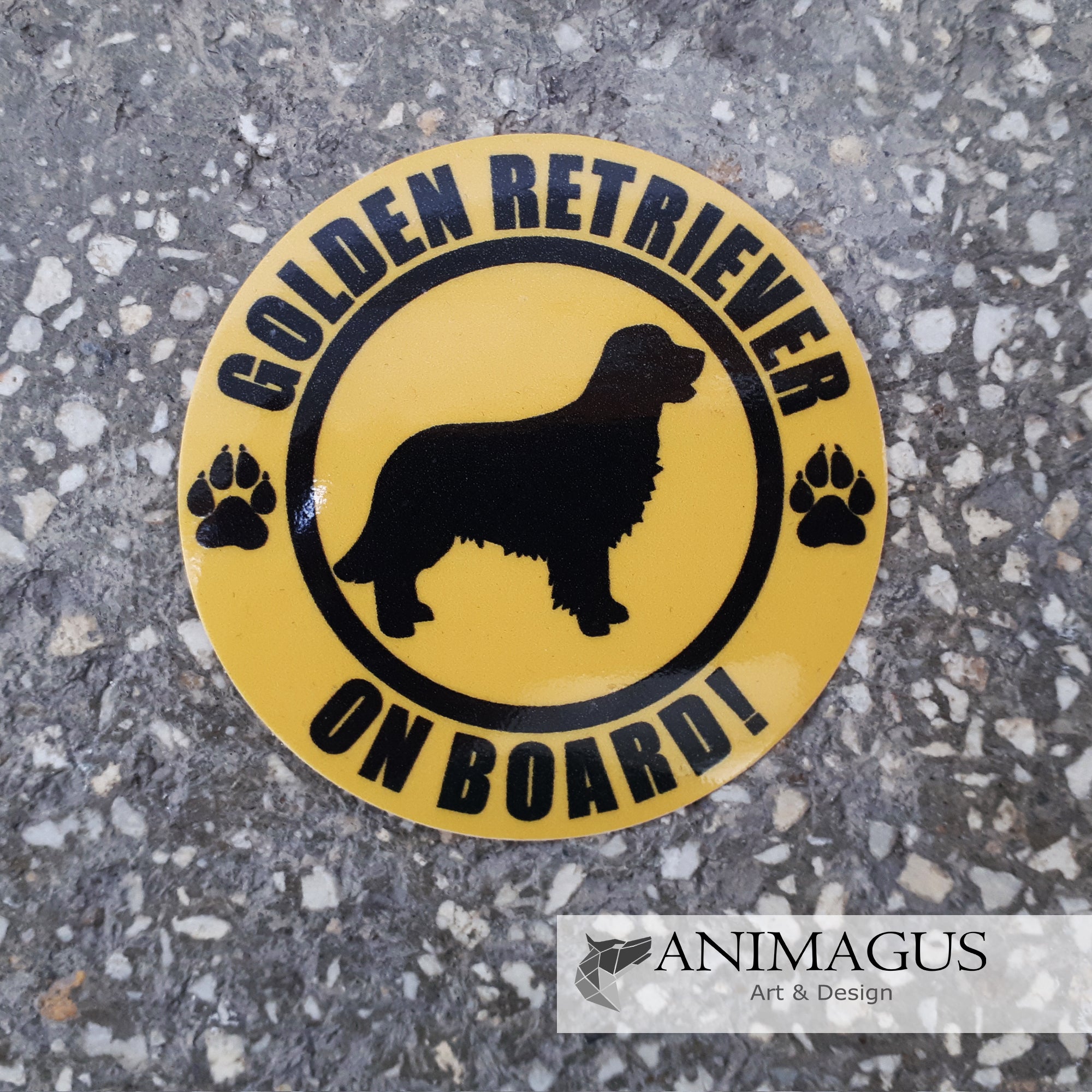 Golden Retriever on Board - Sticker - variante