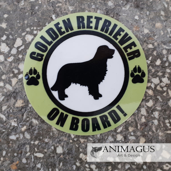 Golden Retriever on Board - Sticker - variante
