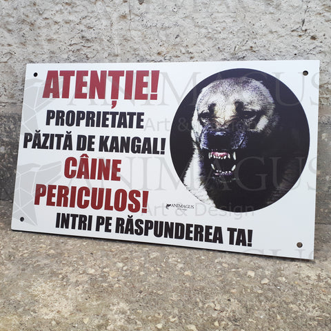 Placa Avertizare Kangal - Proprietate pazita