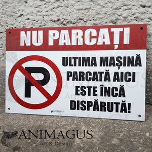 Placa Parcare Interzisa - 2 variante text