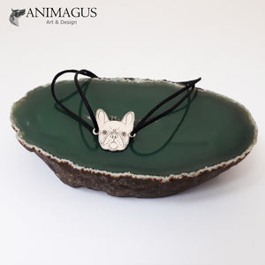 Bratara Bulldog Francez - Argint 925